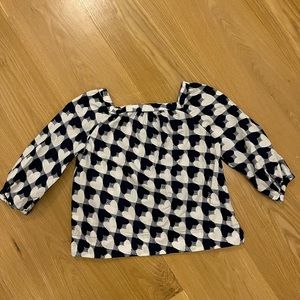 Crewcuts Girls cute heart crisp  cotton top. Size 10.